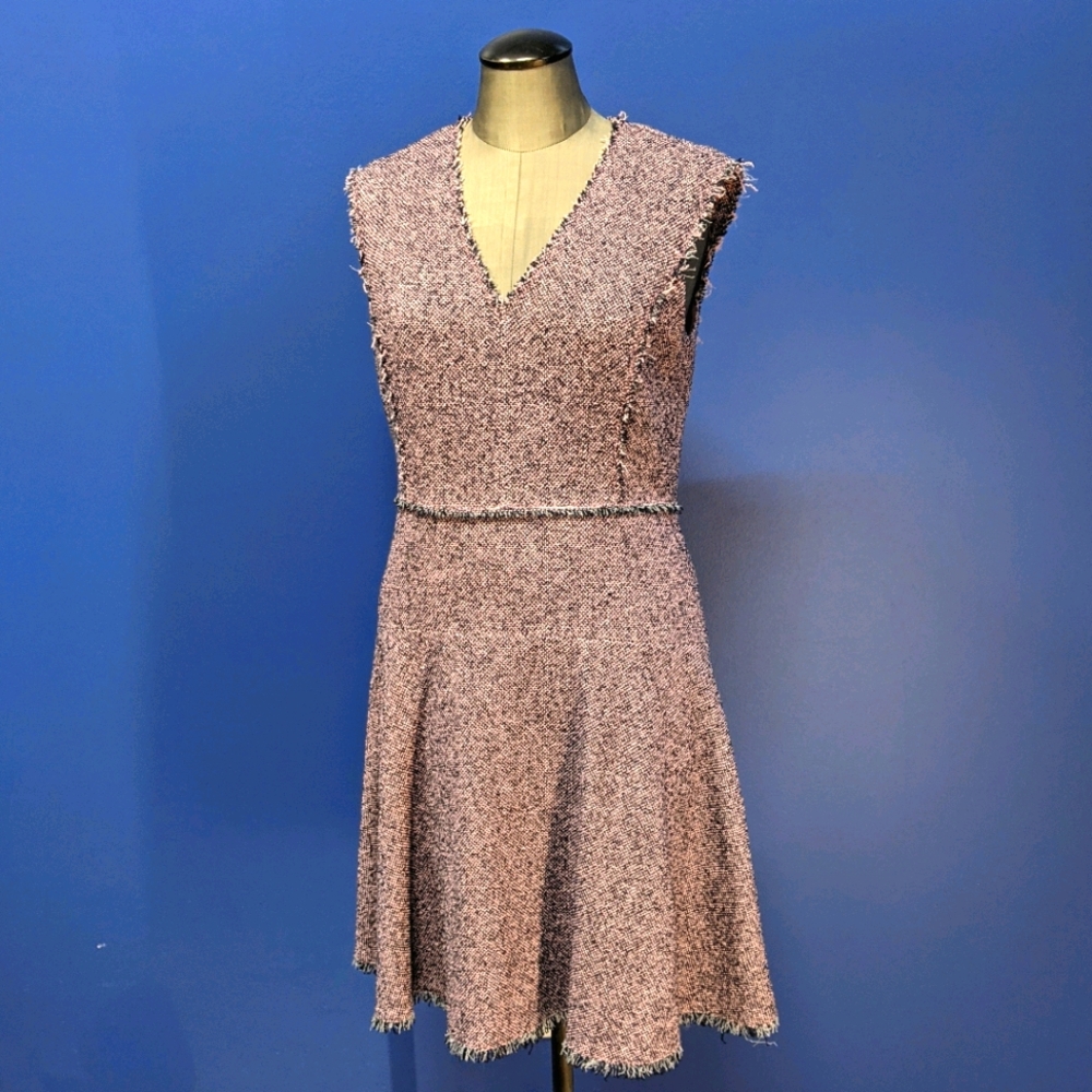 Rebecca Taylor Dress in Pink & Black Tweed